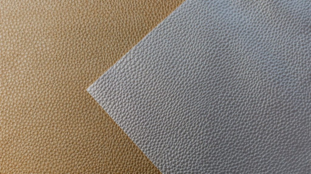 brown and gray leather textile