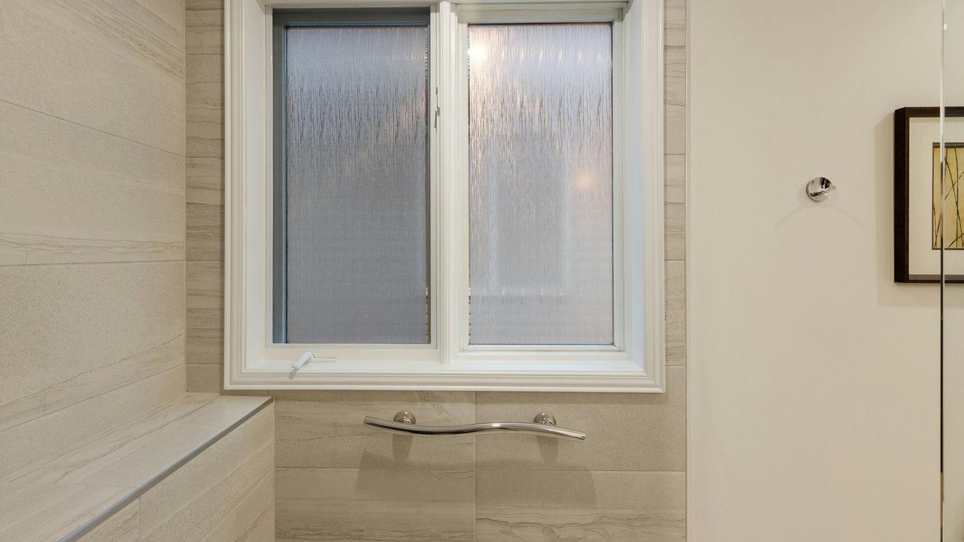 a window with a handle