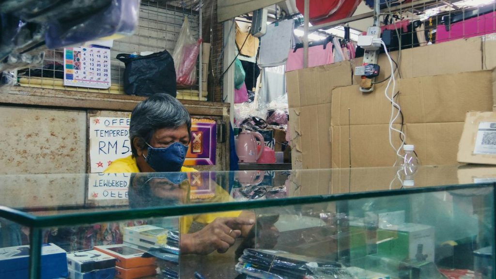 a person wearing a mask